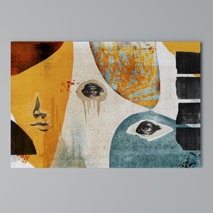 ABSTRACT FACES Horizontal Canvas Print