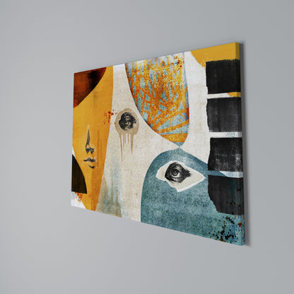 ABSTRACT FACES Horizontal Canvas Print