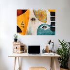 ABSTRACT FACES Selbstklebendes Horizontal-Poster