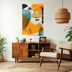 ABSTRACT FACES Selbstklebendes Poster - Hochformat