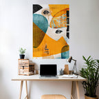 ABSTRACT FACES Selbstklebendes Poster - Hochformat