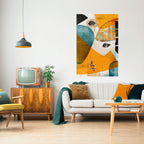 ABSTRACT FACES Selbstklebendes Poster - Hochformat