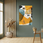 ABSTRACT FACES Selbstklebendes Poster - Hochformat