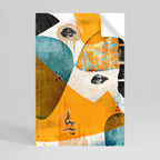 ABSTRACT FACES Selbstklebendes Poster - Hochformat
