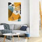 ABSTRACT FACES Selbstklebendes Poster - Hochformat