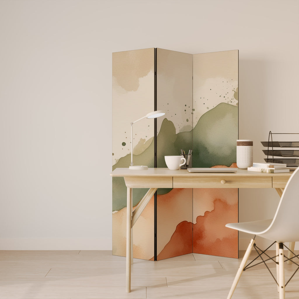 WATERCOLOUR PEAKS 3-teiliger Paravent