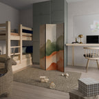 WATERCOLOUR PEAKS Dekorativer Paravent - 3-teilig