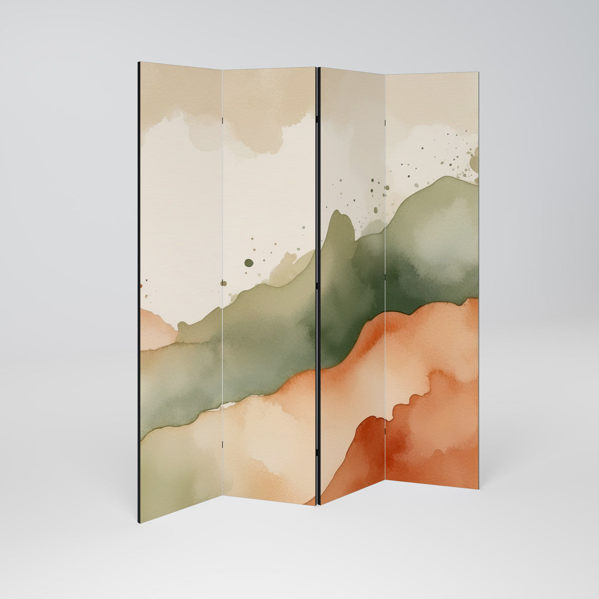 WATERCOLOUR PEAKS 4-teiliger Paravent