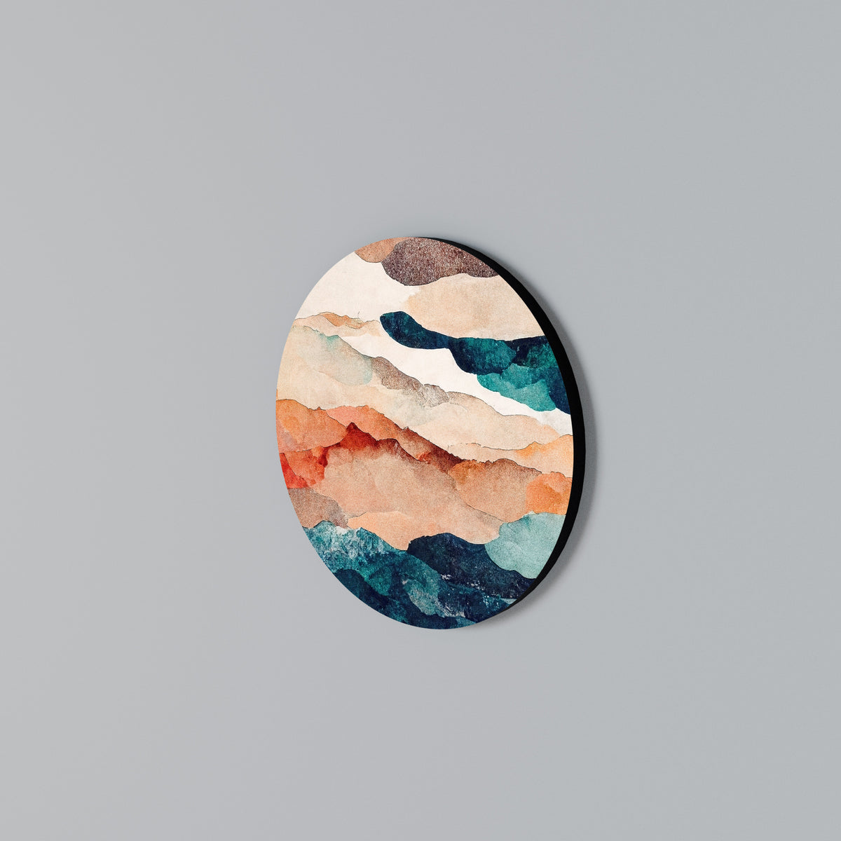 ABSTRACT LANDSCAPE Rundes Wandbild
