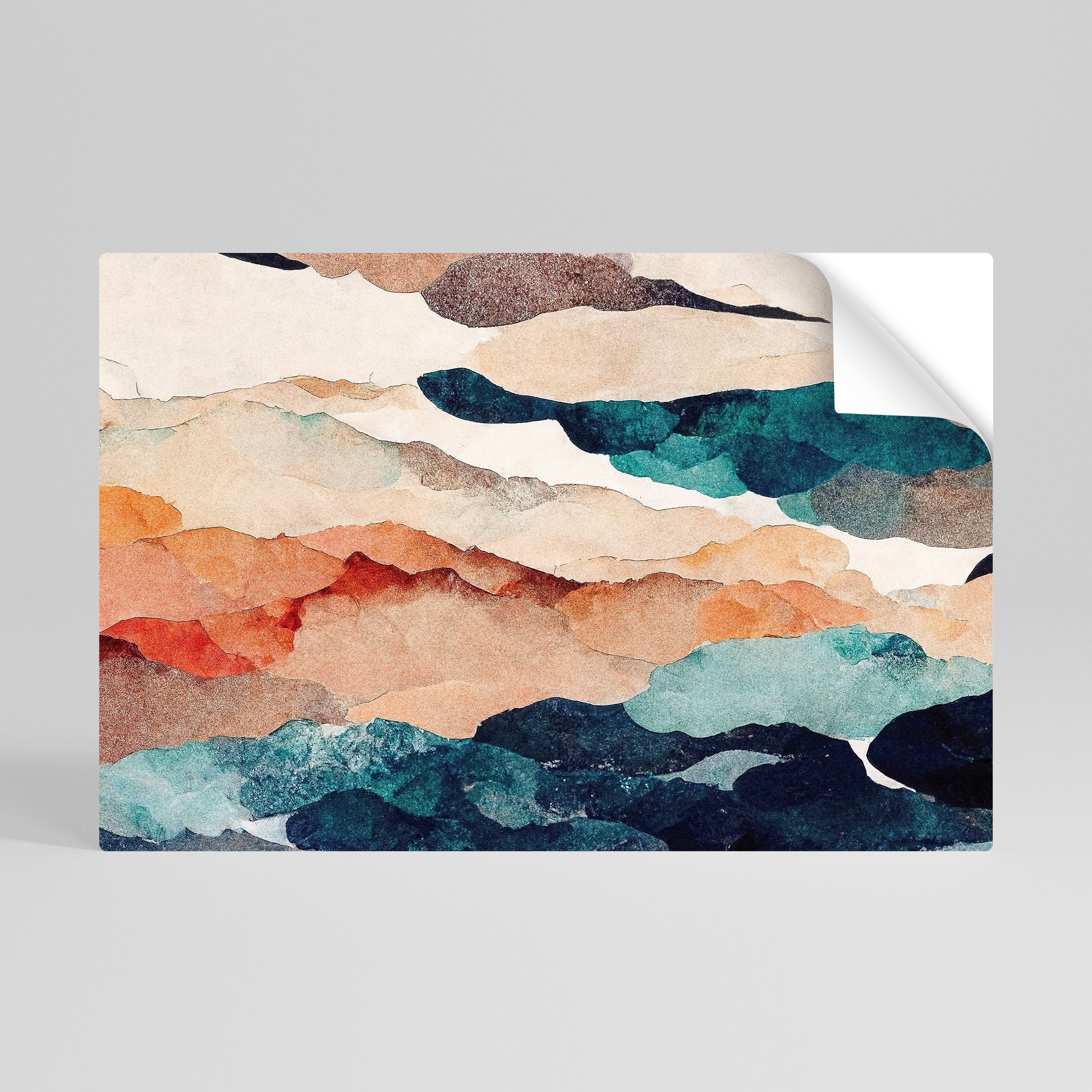 ABSTRAKTE LANDSCHAFT Horizontales Poster zum Abziehen und Aufkleben