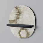 HEXAGONAL SHAPES Ovales Kunstregal in Schwarz