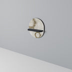 HEXAGONAL SHAPES Ovales Kunstregal in Schwarz