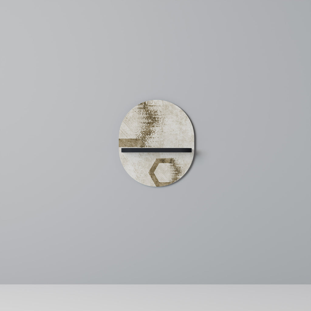 HEXAGONAL SHAPES Ovales Kunstregal in Schwarz