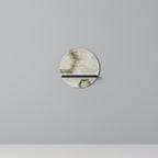 HEXAGONAL SHAPES Round Art Shelf In Black Finish