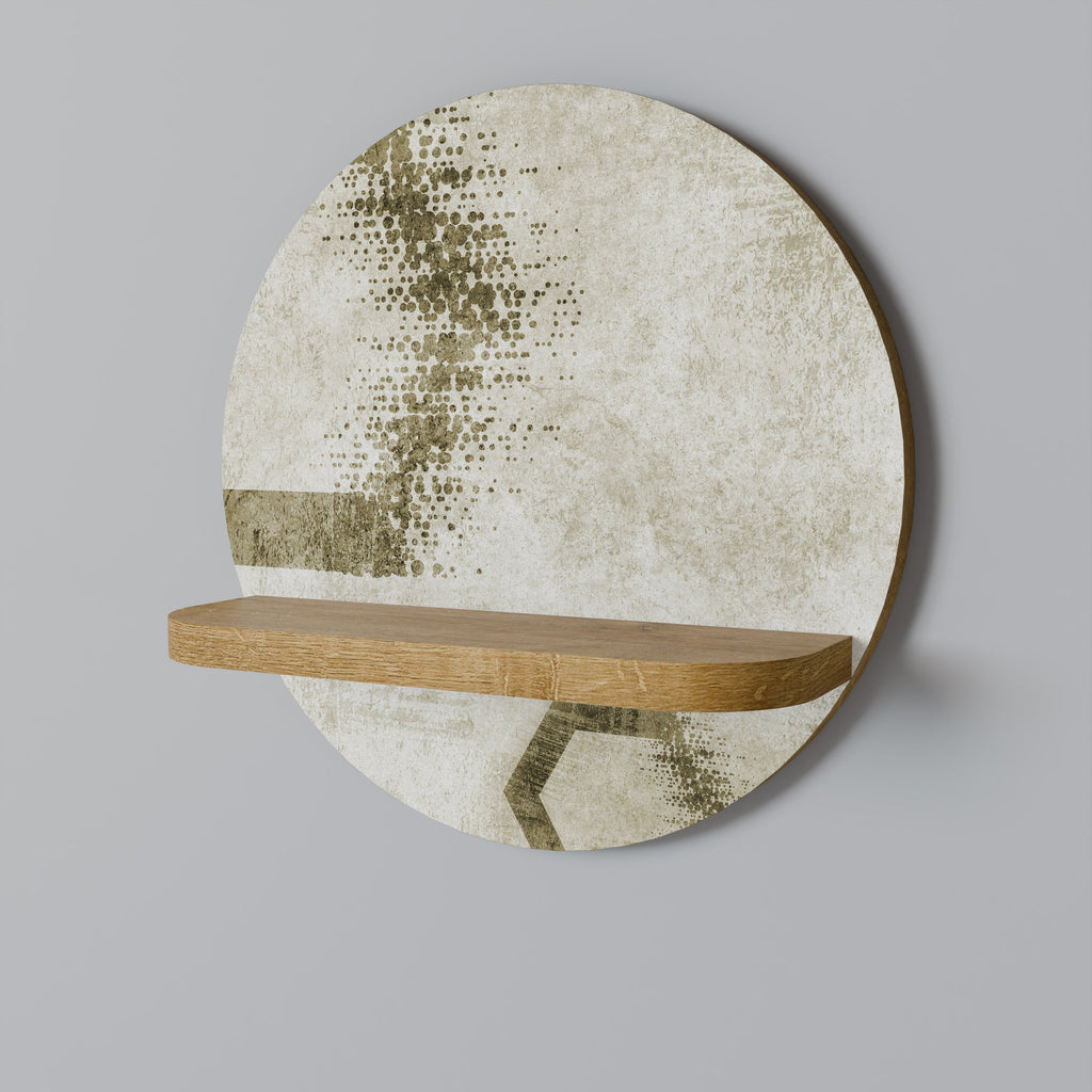 HEXAGONAL SHAPES Rundes Kunstregal in Eiche-Optik