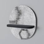 HEXAGONAL FIGURES Ovales Kunstregal in Schwarz