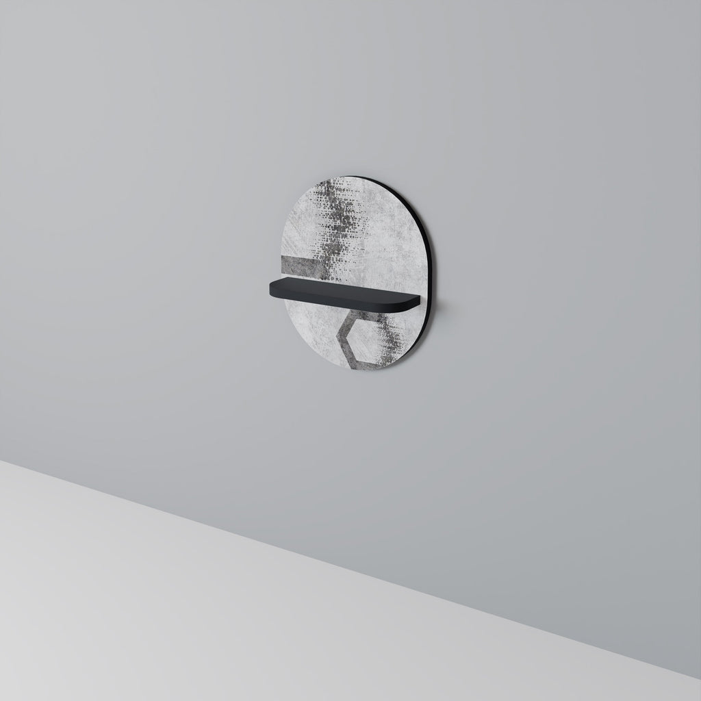 HEXAGONAL FIGURES Ovales Kunstregal in Schwarz