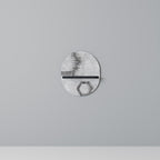 HEXAGONAL FIGURES Ovales Kunstregal in Schwarz