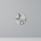 HEXAGONAL FIGURES Ovales Kunstregal in Eiche-Optik