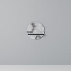 HEXAGONAL FIGURES Round Art Shelf In Black Finish