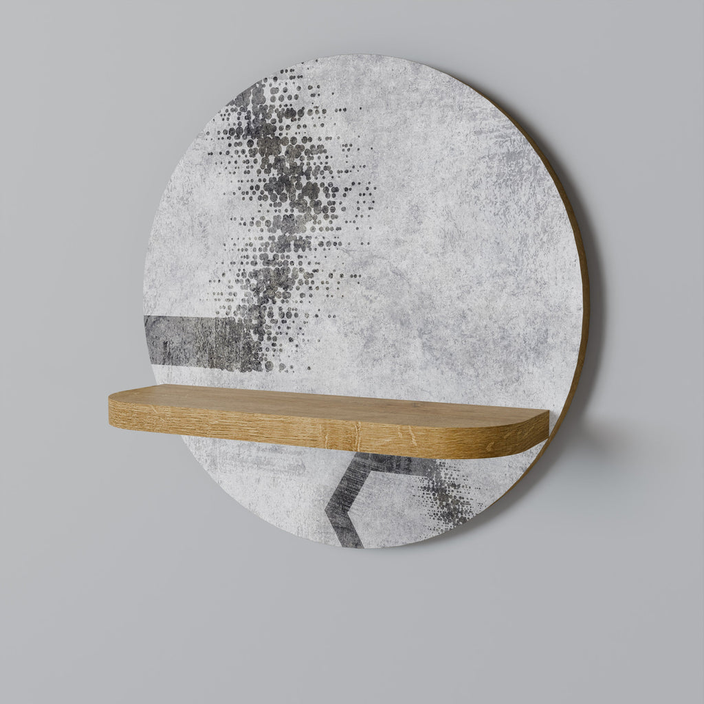 HEXAGONAL FIGURES Rundes Kunstregal in Eiche-Optik