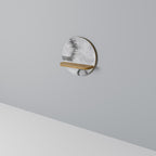 HEXAGONAL FIGURES Rundes Kunstregal in Eiche-Optik