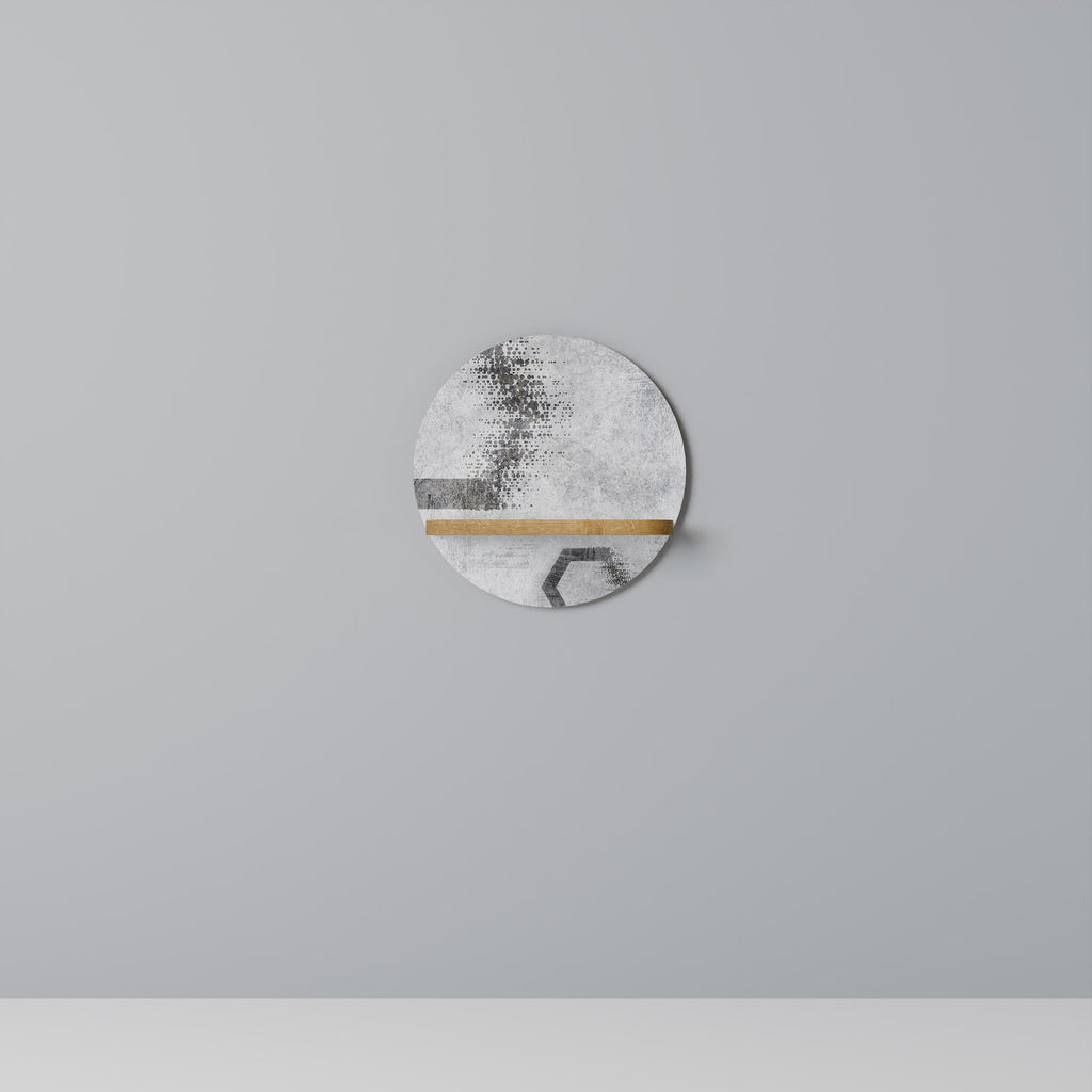 HEXAGONAL FIGURES Rundes Kunstregal in Eiche-Optik