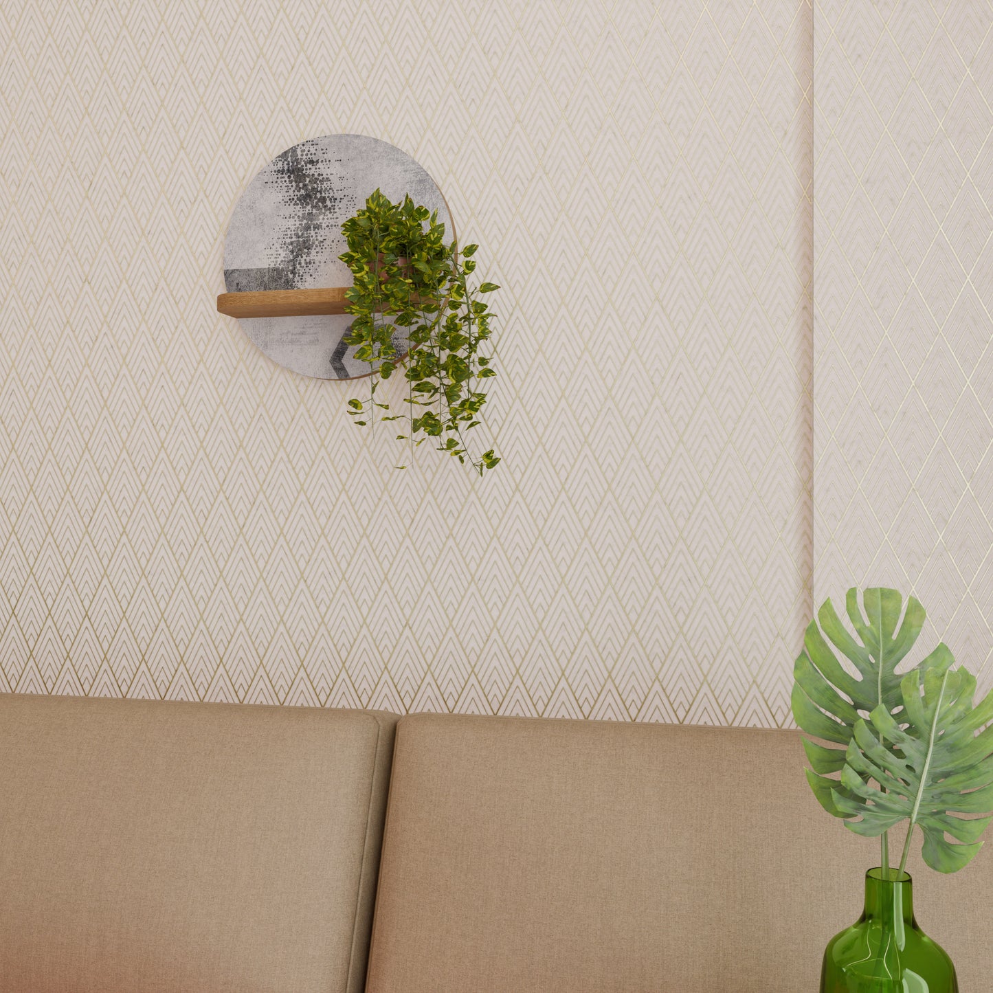 HEXAGONAL FIGURES Art Shelf