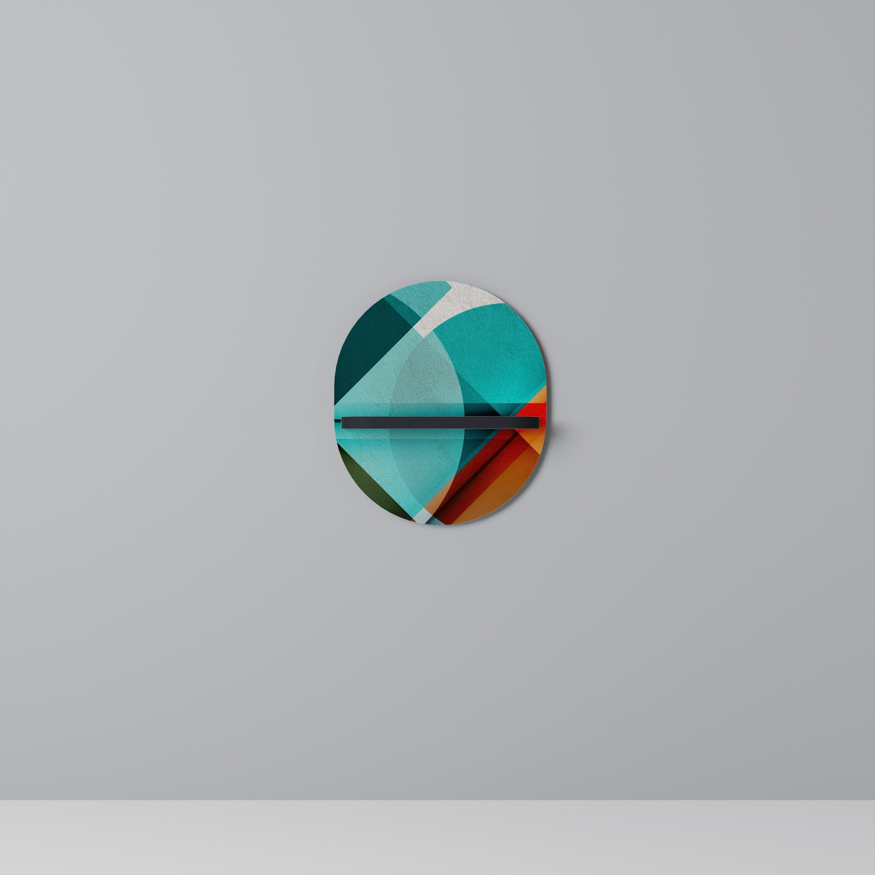 CIRCULAR RHAPSODY Ovales Kunstregal in Schwarz