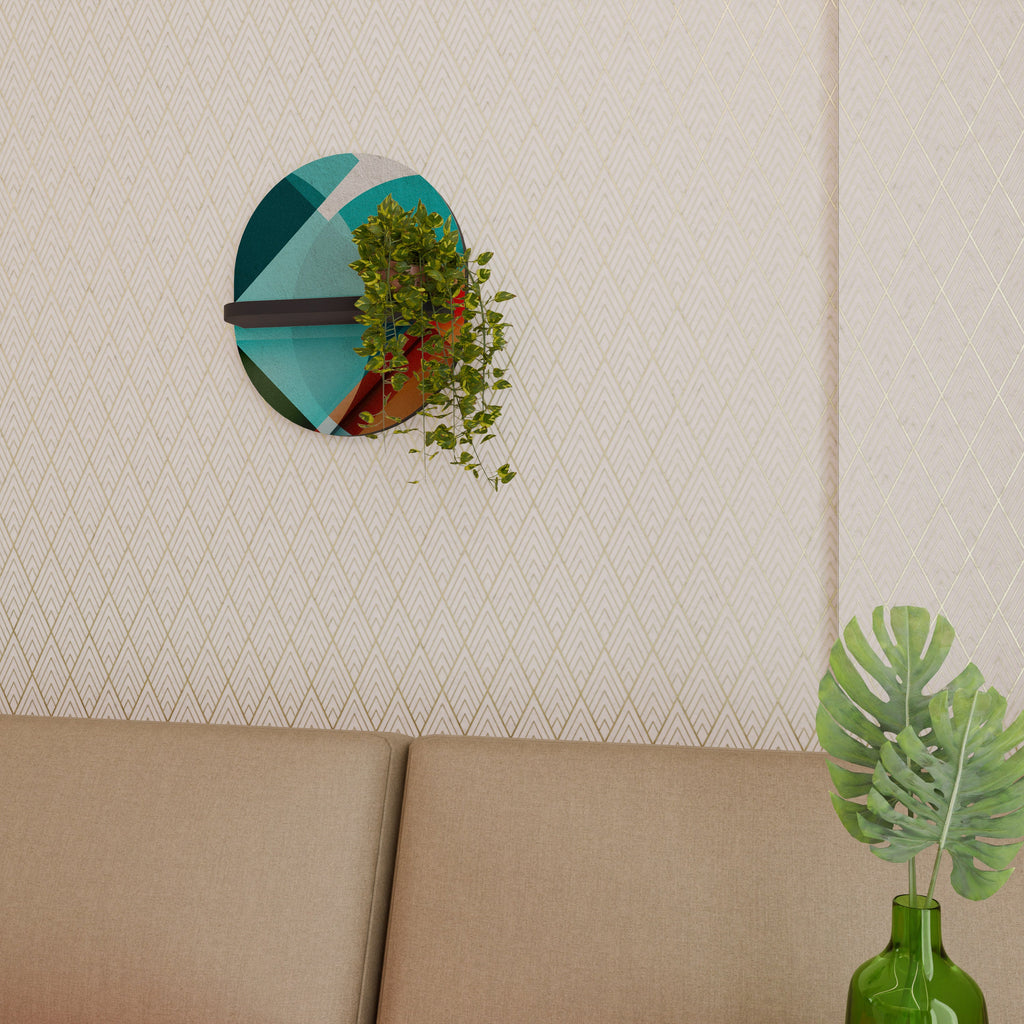 CIRCULAR RHAPSODY Ovales Kunstregal in Schwarz