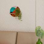 CIRCULAR RHAPSODY Rundes Kunstregal in Eiche-Optik