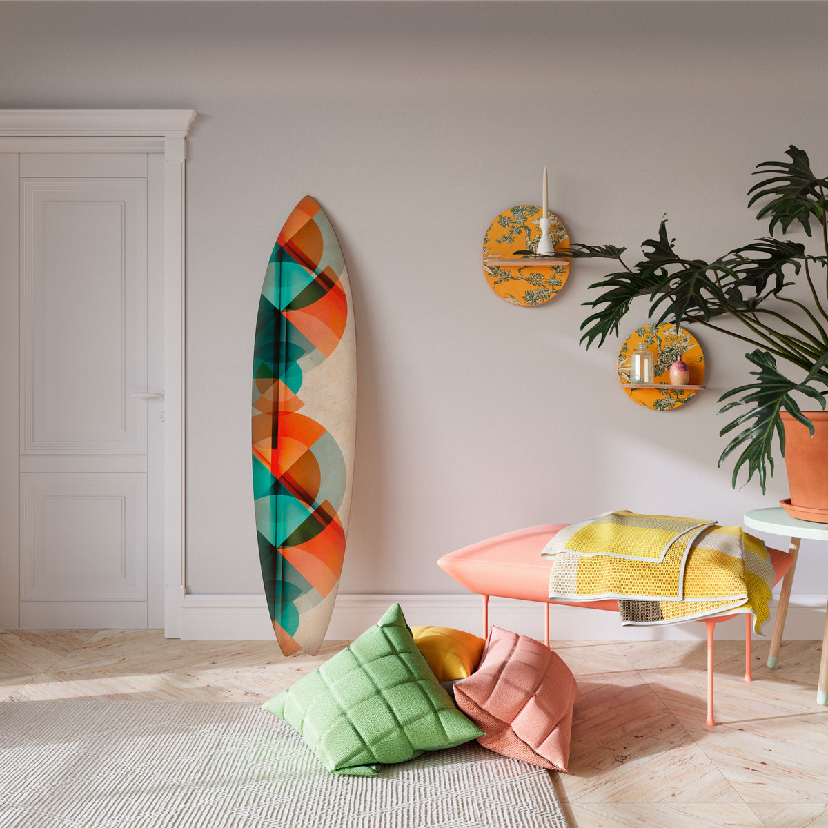 CIRCULAR RHAPSODY Deko-Surfboard