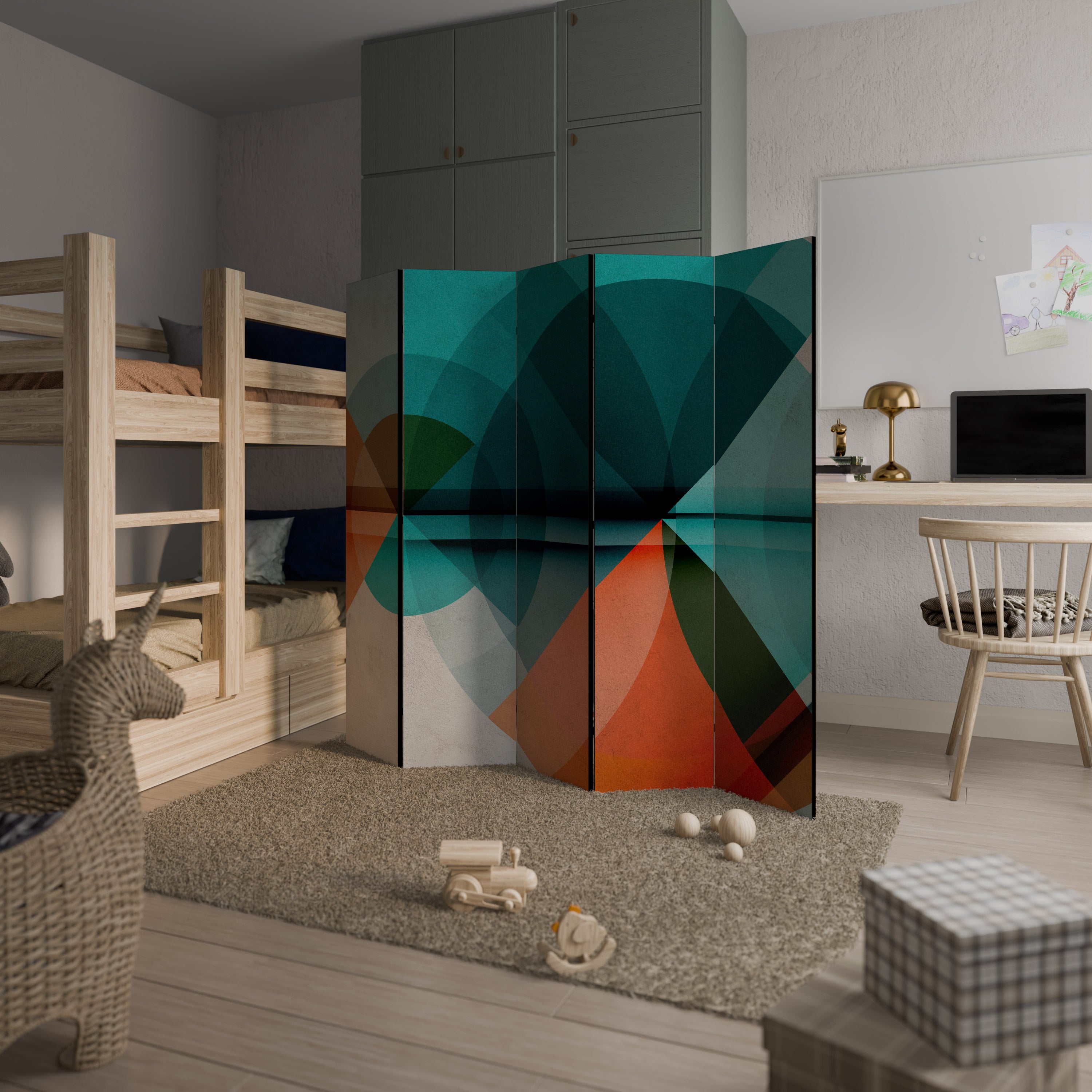 CIRCULAR RHAPSODY 5-teiliger Paravent