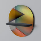 PIERCING SHARPNESS Ovales Kunstregal in Schwarz