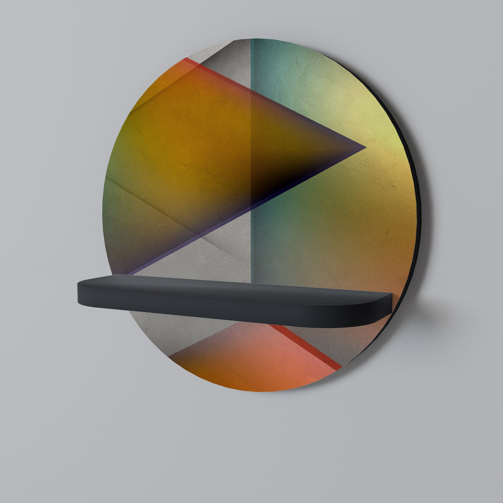 PIERCING SHARPNESS Rundes Kunstregal in Schwarz