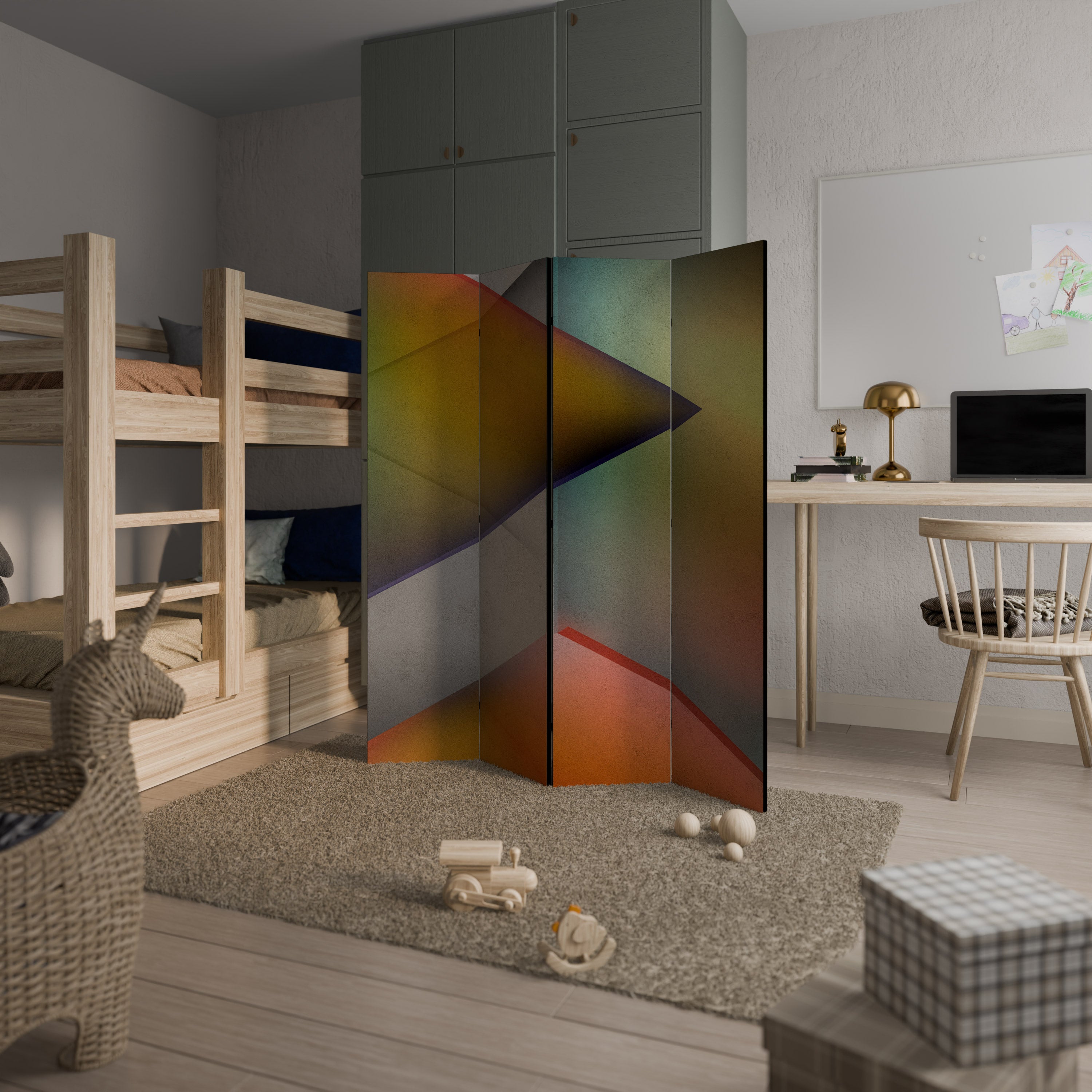 PIERCING SHARPNESS 4-Panel Room Divider