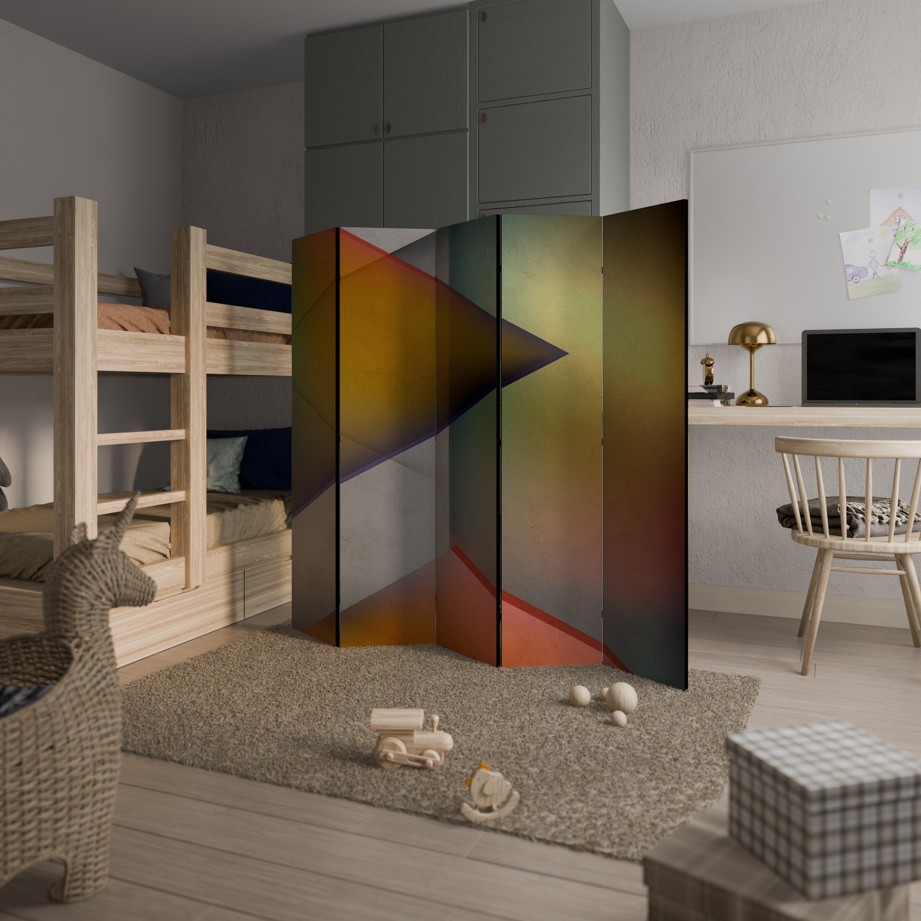 PIERCING SHARPNESS 5-Panel Room Divider