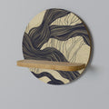 UNIFIED FRAGMENTS Round Art Shelf In Oak Effect