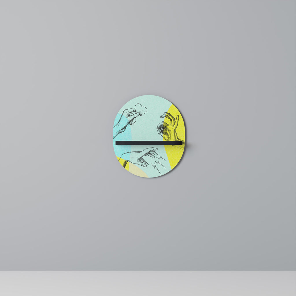 BODY LANGUAGE Ovales Kunstregal in Schwarz