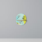 BODY LANGUAGE Oval Art Shelf In Oak Effect