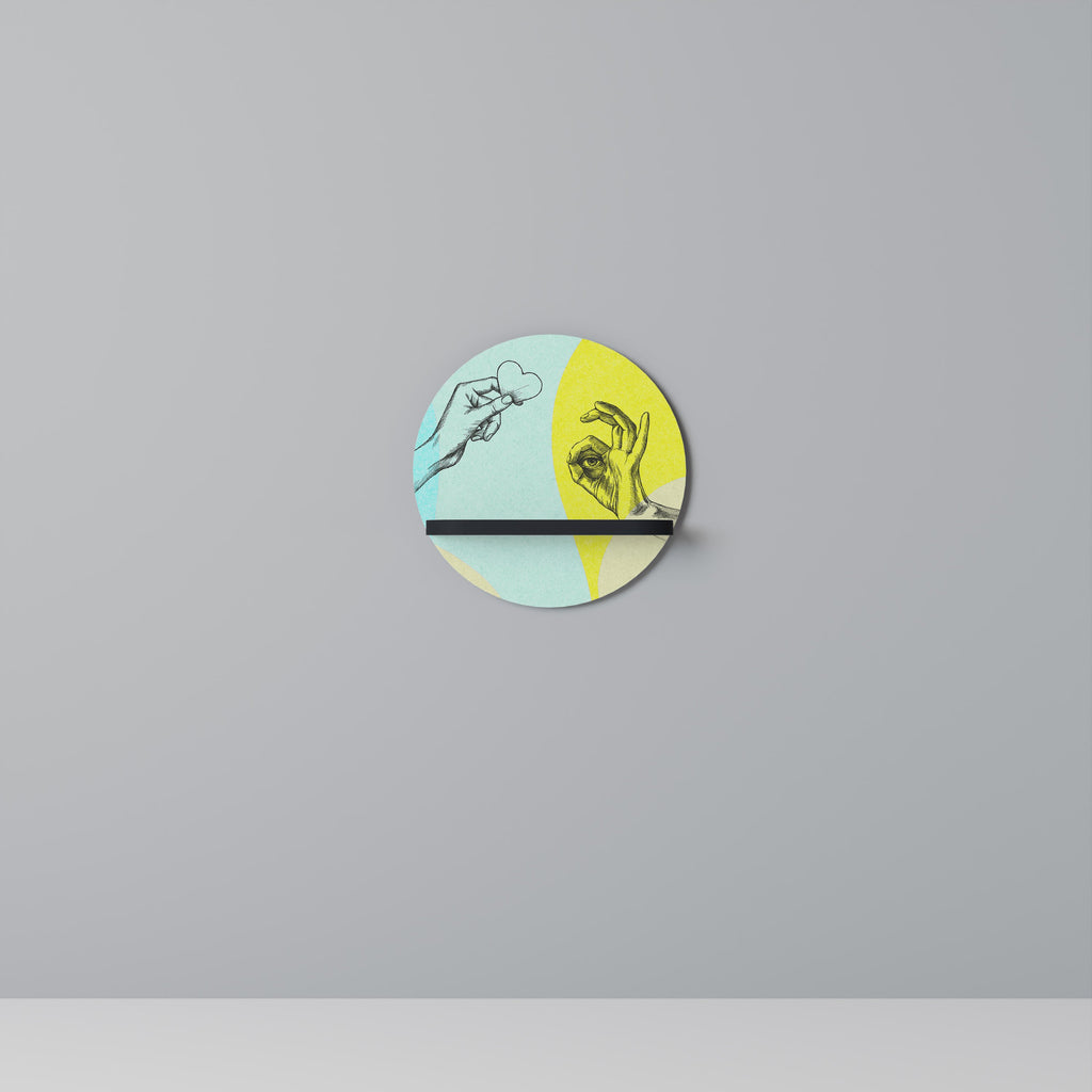 BODY LANGUAGE Rundes Kunstregal in Schwarz