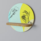 BODY LANGUAGE Rundes Kunstregal in Eiche-Optik