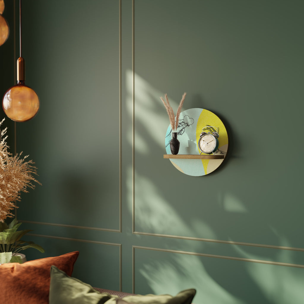 BODY LANGUAGE Rundes Kunstregal in Eiche-Optik