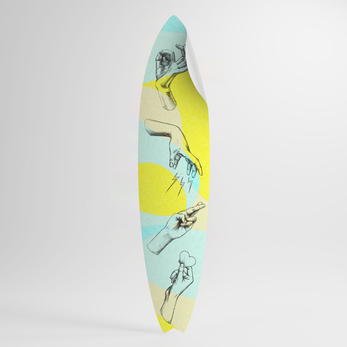 BODY LANGUAGE Surfboard-Wandsticker