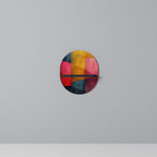 COLORFUL SOUNDS Ovales Kunstregal in Schwarz