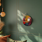 COLORFUL SOUNDS Ovales Kunstregal in Eiche-Optik