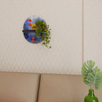 NIGHTFALL VIBRANCE Ovales Kunstregal in Schwarz