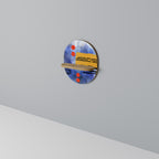 NIGHTFALL VIBRANCE Oval Art Shelf In Oak Effect