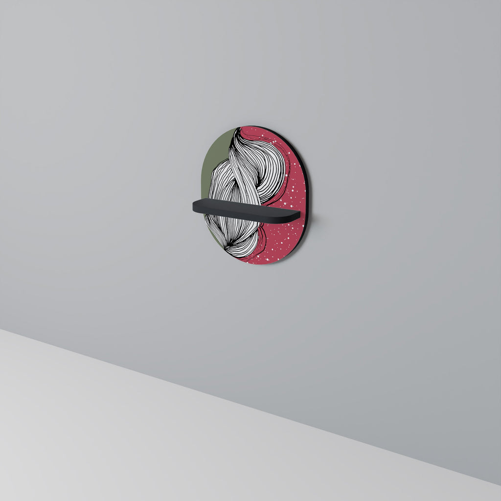 BE TOGETHER Ovales Kunstregal in Schwarz