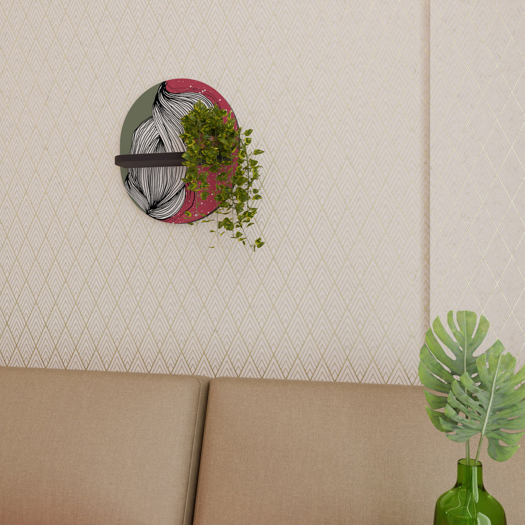 BE TOGETHER Ovales Kunstregal in Schwarz